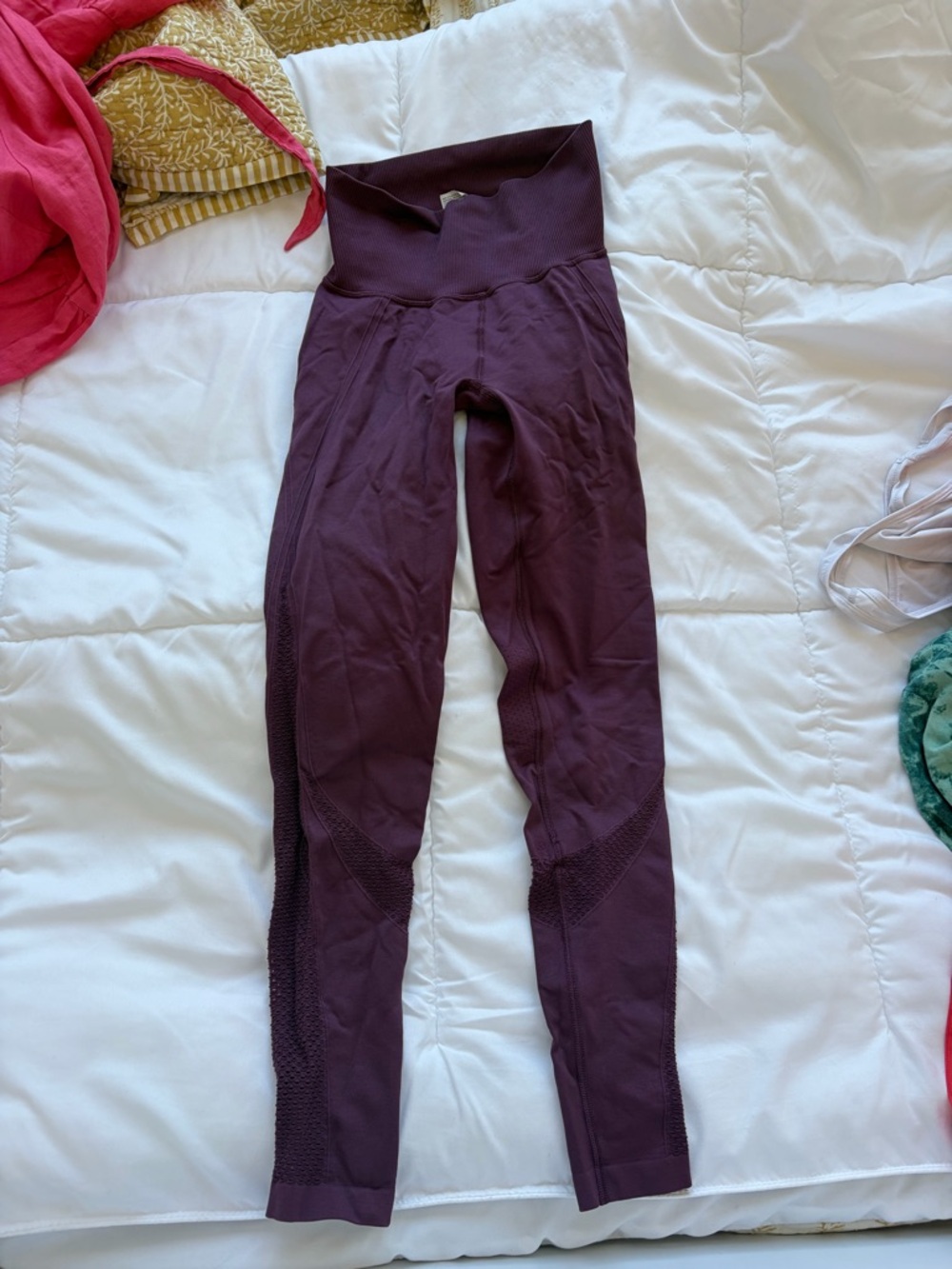 High-Rise Plum Seamless Workout Leggings